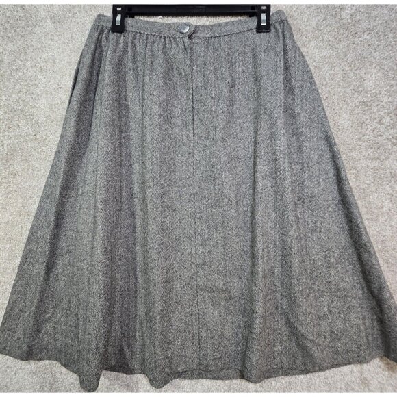 Kirkland Hall VTG Two-Piece Gray Wool Skirt Suit Tweed Lined USA Made Women's 12 - Picture 10 of 16